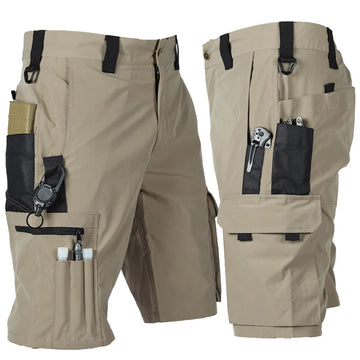 Men's tactical stretch shorts in ripstop fabric. 
